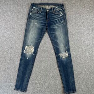 Denim & Supply Ralph Lauren Distressed Skinny Jeans Blue 30x31 Y2K Mens Denim